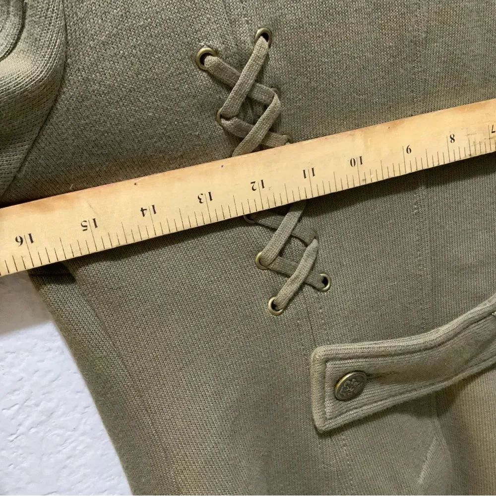 Free People Womens Size 2 Green Majorette Military Jacket - Picture 7 of 8